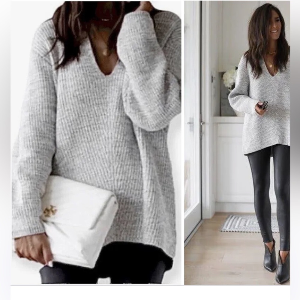 Urban Outfitters womans Victoria Oversized V Neck Sweater Size Medium